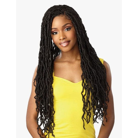 Sensationnel Cloud 9 Synthetic 4x4 Lace Parting Swiss Braid Lace Wig - DISTRESSED LOCS 28″ - Unbeatable - SoGoodBB.com