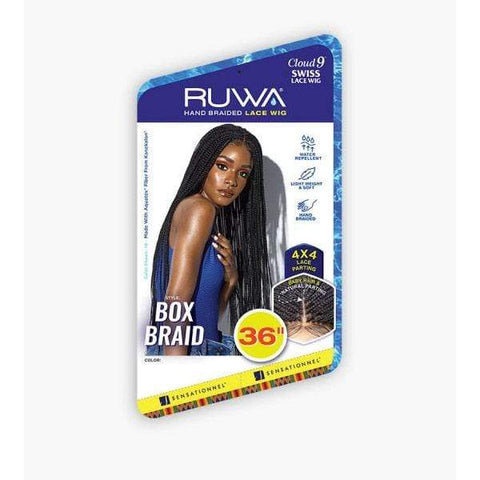 Sensationnel Cloud9 Ruwa 4x4 Swiss Braided Lace Front Wig - BOX BRAID 36" - SoGoodBB.com