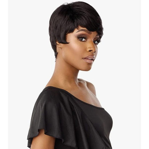 Sensationnel Empire Salt & Pepper 100% Human Hair Celebrity Series Wig - DENIA - SoGoodBB.com