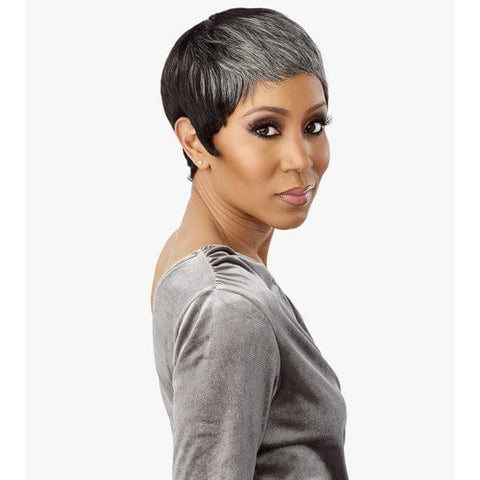 Sensationnel Empire Salt & Pepper 100% Human Hair Celebrity Series Wig - EVIE - SoGoodBB.com