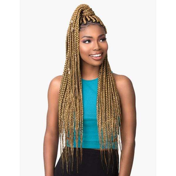 Synthetic 3x Box Braids Crochet Hair 24 Inch Ombre Color Handmade