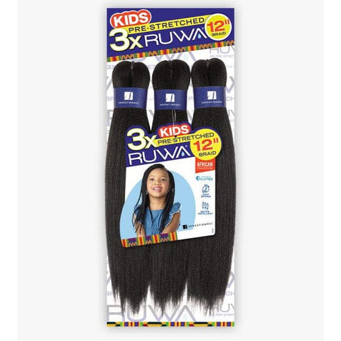 Sensationnel Synthetic Crochet Braid - 3X RUWA PRE-STRETCHED KIDS BRAID 12″ - SoGoodBB.com