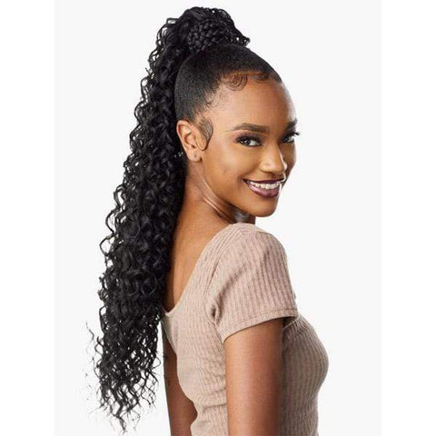 Sensationnel Synthetic Ponytail Instant Pony Wrap - BRAIDED DEEP 28″ - SoGoodBB.com