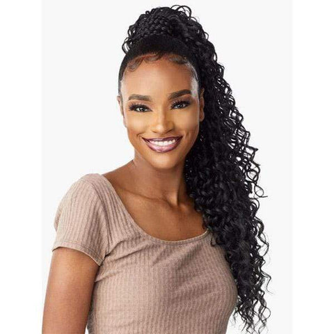 Sensationnel Synthetic Ponytail Instant Pony Wrap - BRAIDED DEEP 28″ - SoGoodBB.com