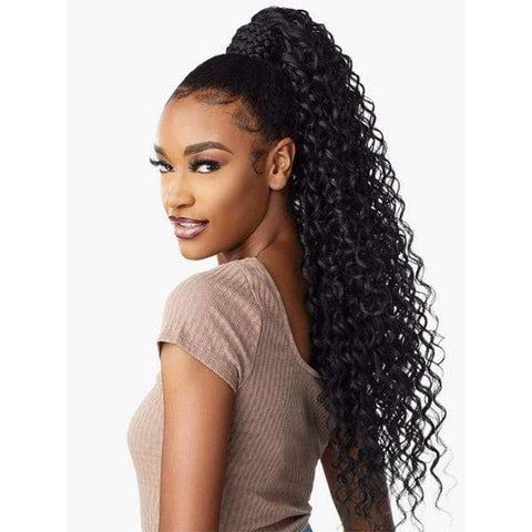 Sensationnel Synthetic Ponytail Instant Pony Wrap - BRAIDED DEEP 28″ - SoGoodBB.com