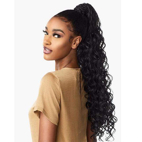 Sensationnel Synthetic Ponytail Instant Pony Wrap - BRAIDED LOOSE DEEP 26″ - SoGoodBB.com