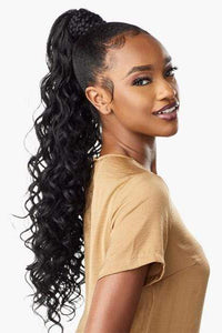 Sensationnel Synthetic Ponytail Instant Pony Wrap - BRAIDED LOOSE DEEP 26″ - SoGoodBB.com