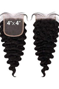 Shake-N-Go 100% Human Hair NVH 10A+ 4X4 Lace Closure - DEEP CURL 12" - SoGoodBB.com