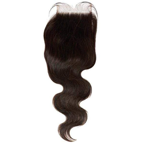 Shake-N-Go 100% Natural Human Hair - NVH BODY WAVE 4"x6" Lace Closure 12 Inch - SoGoodBB.com