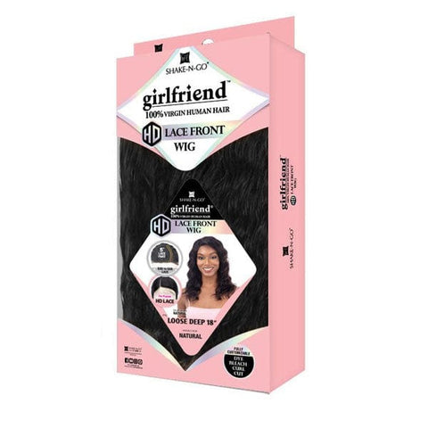 Shake N Go Girlfriend 100% Virgin Human Hair Lace Frontal Wig - LOOSE DEEP 18" - SoGoodBB.com