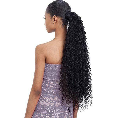 Shake-N-Go Milky Wavy Organique Mastermix Synthetic Pony Pro Ponytail - SUPER CURL 24"-32" - Clearance - SoGoodBB.com