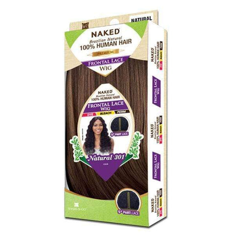 Shake-N-Go Naked 100% Human Hair 5" Part Lace Front Loose Deep Wig - NATURAL 301 - SoGoodBB.com
