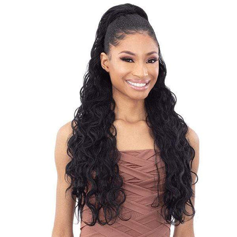 Shake-N-Go Organique Mastermix Synthetic Pony Pro Ponytail - KING WAVE 28" - SoGoodBB.com