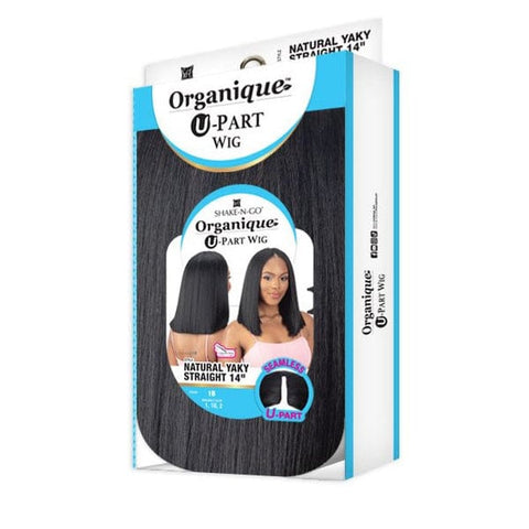 Shake N Go Organique U-Part Wig - NATURAL YAKY STRAIGHT 14" - Clearance - SoGoodBB.com