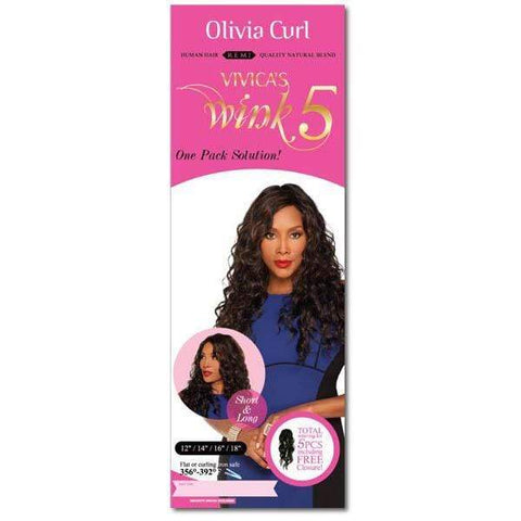 Vivica A Fox Wink 5 Human Hair Blended(Multi Pack) Weaves - Olivia Curl - SoGoodBB.com