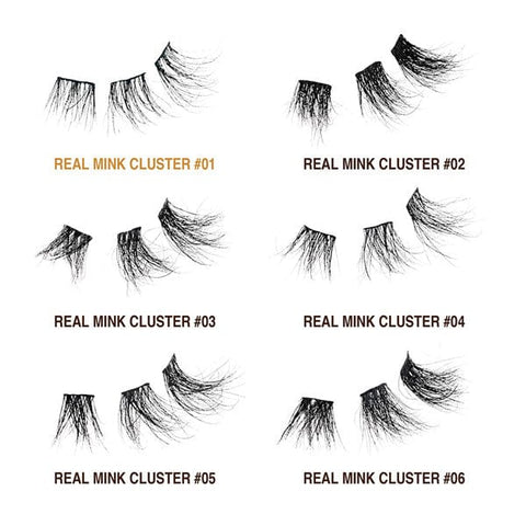 VLUXE BY IENVY Extended Real Mink Cluster Lashes - (C) - SoGoodBB.com