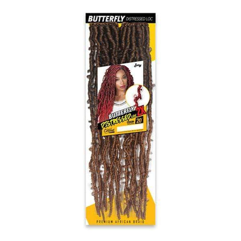 Zury Sis Distressed Crochet Braid - BUTTERFLY LOC 2X - 20" - SoGoodBB.com