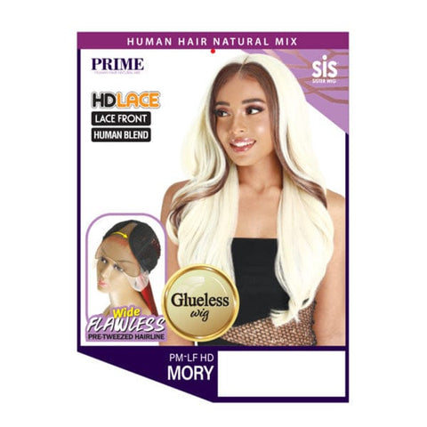 Zury Sis Human Hair Blend Natural Mix Glueless Lace Front Wig - PM LF HD MORY - SoGoodBB.com
