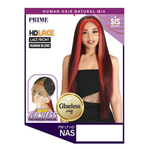 Zury Sis Human Hair Blend Natural Mix Glueless Lace Front Wig - PM LF HD NAS - SoGoodBB.com