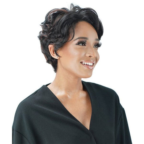 Zury Sis Human Hair Blend Natural Mix Hand-Tied Lace Front Wig - PM LF LUCY - SoGoodBB.com