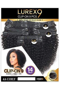 Zury Sis Lurex 100% Remy Human Hair Clip-On 9 Pieces - 4A COILY 14"-16" - SoGoodBB.com