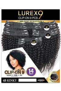 Zury Sis Lurex 100% Remy Human Hair Clip-On 9 Pieces - 4B KINKY 14"-16" - SoGoodBB.com