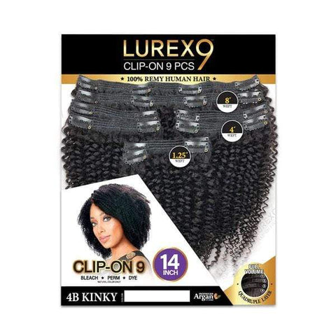 Zury Sis Lurex 100% Remy Human Hair Clip-On 9 Pieces - 4B KINKY 14"-16" - SoGoodBB.com