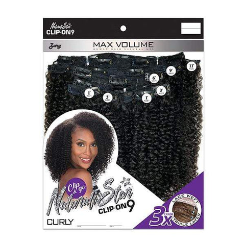 Zury Sis Naturali Star Human Hair Blend Clip On 9 Weave - NAT HB CLIP ON CURLY 10" - SoGoodBB.com