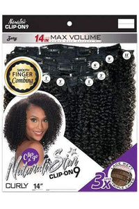 Zury Sis Naturali Star Human Hair Blend Clip On 9 Weave - NAT HB CLIP ON CURLY 14" - Clearance - SoGoodBB.com