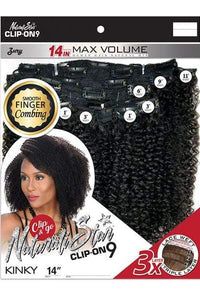 Zury Sis Naturali Star Human Hair Blend Clip On 9 Weave - NAT HB CLIP ON KINKY14" - Clearance - SoGoodBB.com