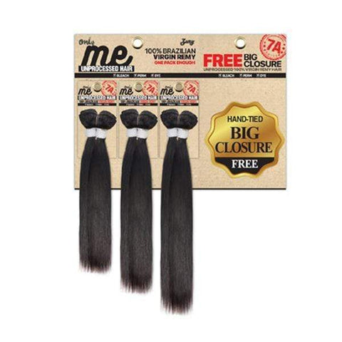 Zury Sis Only Brazilian Virgin Remy Human Hair ONLY ME MULTI STRAIGHT 10-18 Inch + Closure (1 Pack Enough) - SoGoodBB.com