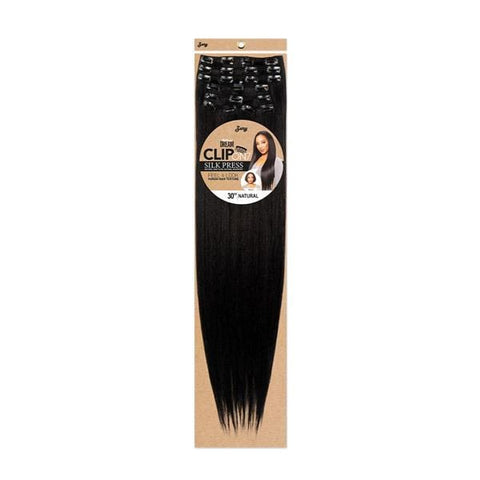 Zury Sis Silk Pressed Human Hair Texture Clip On 7 - ND CLIP NATURAL PERM 18″ - SoGoodBB.com