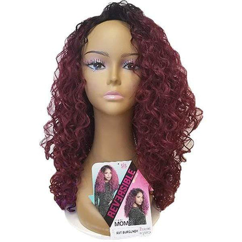 Zury Sis Synthetic Hair Dual Color Reversible Half Wig - CF-H RV MOMO - SoGoodBB.com