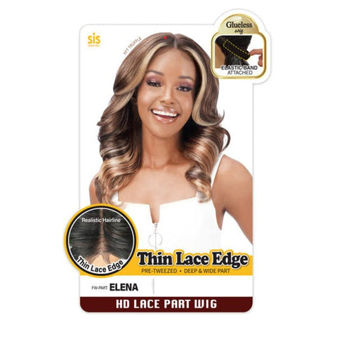 Zury Sis Synthetic Thin Lace Edge Glueless HD Lace Part Wig - ELENA - SoGoodBB.com