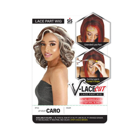 Zury Sis V-Lace Cut Synthetic Hair Lace Part Wig - LP VCUT CARO - SoGoodBB.com