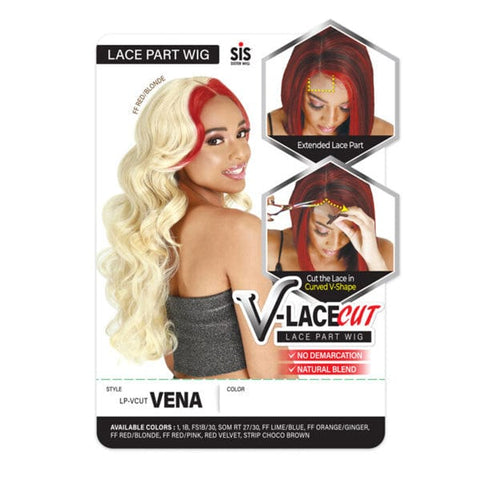 Zury Sis V-Lace Cut Synthetic Hair Lace Part Wig - LP VCUT VENA - SoGoodBB.com